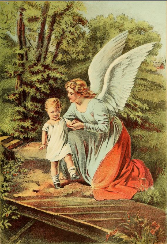 Astral Angels of the Living A Guardian Angel tends a child, 1893