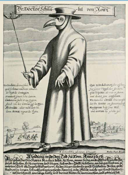 The Devil in a Diving Suit -Scared to Death in Toledo   Plague Doctor in protective suit
