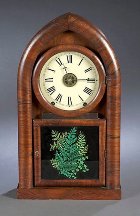 The Man Who Bewitched Clocks Illustration, Victorian shelf clock http://www.cowanauctions.com/lot/gothic-new-haven-shelf-clock-17112/ 