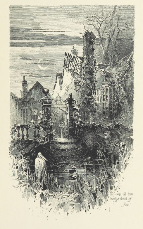 Unlucky Houses, An unlucky-looking haunted house. The Haunted House, H. Railton, 1896, British Library